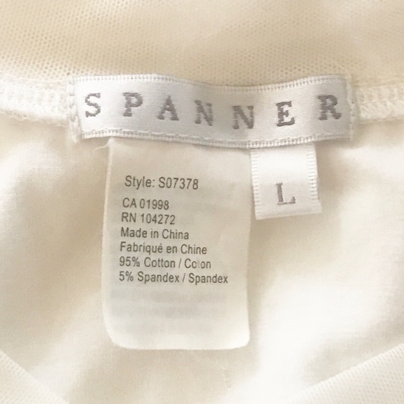 SPANNER WHITE TEE TOP SIZE L - Picture 3 of 4